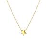 Moda simple collar de acero de titanio al por mayor cadena para la clavícula alto temperamento colgante para mujer frijol de acacia amor estrella de cinco puntas