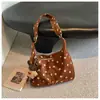 Bolsa de ombro com poá estilo coreano para mulheres, novo modelo 2026, bolsa tote grande para o dia a dia, bolsa transversal simples e versátil