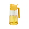 Conjunto de Duas Garrafas Spray de Óleo de Vidro de Uso Duplo em Estoque para Cozinha Doméstica, Garrafa com Abertura e Fechamento Automáticos para Controle de Óleo Atacado