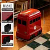 Papelera de dibujos animados en forma de autobús para uso doméstico, nuevo diseño de lujo, alto valor estético, adecuada para sala de estar, cocina, baño, con tapa, papelera portátil