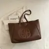 Bolsa Tote Retrô de Grande Capacidade para Mulheres, Bolsa Tote Casual Simples da Moda para o Dia a Dia, Bolsa de Ombro de Couro Macio Fashion e Versátil para Mulheres
