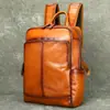Mochila de Couro Genuíno Mais Vendida Transfronteiriça, Casual e Moderna, Bolsa de Negócios para Computador de Grande Capacidade, Coleção de Mochilas Portáteis para Homens