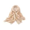 Cachecol de Lã Cashmere 2026 Outono/Inverno Novo Feminino de Alta Qualidade Cor Sólida Trançado Protetor de Pescoço Quente Moda Malha Pesada Longo