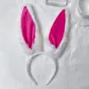 Diadema de Orejas de Conejo Oversize Orejas de Peluche Accesorio para el Cabello Celebridad de Internet Diadema de Disfraz de Chica Conejo Adorable Accesorio para la Cabeza