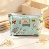 Bolsa de aseo de mano impermeable de gran capacidad, bolsa de almacenamiento de cosméticos impresa para viajes, bolsa de maquillaje portátil grande, fuente