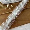 Xiao Xiang Estilo Doble Rosa Elástico Encaje Ropa Accesorios de Encaje Decoración Hecho a Mano Material de Bricolaje Auricularia Banda Elástica