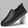 Zapatos Casuales de Piel para Hombre, Zapatos Casuales de Negocios de Piel Genuina, Suela Suave Versátil, Suela Suave Antideslizante, Modernos, Envío Directo de Una Pieza
