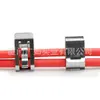 Venta caliente europea y americana 2 hilos 4 mm²/6 mm² abrazadera de cable fotovoltaico universal abrazadera de cable tarjeta de línea para marco de montaje solar