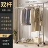 Secador de roupas de aço inoxidável com haste dupla, secador de roupas de aço inoxidável de piso para uso doméstico, secador de roupas de varanda, cabide de roupas extensível para exterior