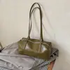 Bolso Boston de Cuero Suave Casual Chic Coreano de un Solo Hombro para Mujer Nuevo Otoño Minimalista Versátil para el Trabajo Bolso de Axila