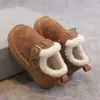 Zapatos para niñas, zapatos grandes de algodón para niños, nuevo estilo de invierno 2026, forrados de felpa, botas de nieve cálidas, engrosados, zapatos de invierno Birkenstock para niñas