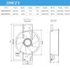 Ventilador de Alta Temperatura com Rotor Externo 250Fzy6-D 220V Gabinete Industrial 380V Folha de Ferro Ventilador Axial de Fluxo para Resfriamento Exaustão