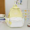 Mochila de Viagem Fofa com Estampa Xadrez e Bolinhas com Acabamento em Renda Estilo Menina Doce Mochila Escolar Série Doce Grande Festa de Estudante