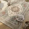 Amazon temu novo item mais vendido tapete grande estilo persa retrô imitação de caxemira fundo lavado tapete de quarto tapete de cabeceira