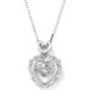 Collar elegante de diamantes rosas con forma de corazón para mujer y niña, ideal como regalo de San Valentín para novia, con diseño de cadena de clavícula.