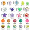 Cuentas de Resina de Forma Irregular Brillantes de Estilo Mixto con Agujeros, Cuentas con Purpurina Fina de Corazón y Estrella, Accesorios para Hacer Cadenas de Teléfono DIY