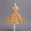 Vestido Infantil de Comercio Exterior, Vestido de Boda, Vestido de Dama de Honor, Vestido de Malla de un Hombro, Vestido de Niña, Vestido Niña