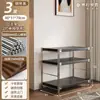 Prateleira de armazenamento e suporte para alimentos em várias camadas para mesa de jantar, fondue, espetinhos, prateleira de armazenamento para restaurante de churrasco, fundo aberto, armazenamento de poço de luz na sala de estar