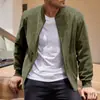 Chaqueta de Piloto Casual de Otoño Invierno para Hombre Tallas Grandes Amazon Gamuza Felpa Cremallera Cuello Alto Manga Larga Ropa de Abrigo