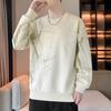 Diyu Shenlong Sudadera para Hombre Otoño Cuello Redondo Jersey Marca de Moda Tendencia Moda Holgada Casual Estampada Juventud Top de Gama Alta