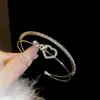 Pulsera Rectangular de Doble Capa con Circonita Galvanizada en Oro Real de 18K, Pulsera Vintage Estilo Francés, Joyería de Lujo Ligero y de Alta Gama