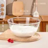 Tigela de Vidro Transparente para Uso Doméstico e Tigela Resistente a Altas Temperaturas para Assar Bolo, Bater Ovos, Salada - Tigela Grande