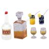 Decoración de Interiores de Casa de Muñecas Mesa de Arena Modelo de Copa de Vino en Miniatura/Botella de Vino Miniatura Vino Tinto Artificial Botella de Vino Extranjero Modelo DIY