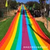 Celebridad de Internet tobogán de nieve seca colorido cojín de aire protector tobogán arcoíris punto escénico de cuatro estaciones equipo de diversión al aire libre fabricante de trampolines