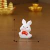 Micro paisajismo adornos pequeños animal lindo Año Nuevo conejo lindo conejo lindo jardinería Año Nuevo resina accesorios creativos
