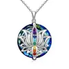 Tirelini transfronterizo nuevo flor de girasol cristal árbol de la vida collar colgante pendientes joyería joyería al por mayor