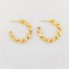 Aretes Simples Torcidos Europeos y Americanos, Aros Lisos, Aretes de Moda de Lujo Ligero, Aretes Versátiles para el Día a Día, Estilo Geométrico Elegante Francés