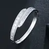 Amazon Explosiones Transfronterizas Moda Elegante Sencillo Personalidad Zirconia Pulsera Pulsera para Mujer Anillo Conjunto En Stock