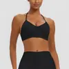 Nuevo estilo transfronterizo, sin costuras, acolchado, sujetador deportivo sexy de cuello halter, absorbente de impactos, secado rápido, para correr, fitness y yoga, para mujer