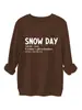 Dia de Neve Sno Da Substantivo Amazon Ebay Estação Independente Casual Versátil Moletom de Pelúcia Grosso Exportação