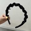 Diadema de Mechones de Cabello para Mujer con Dientes en la Parte Superior del Cráneo para Lavar la Cara Estilo de Fragancia de Alto Nivel Malla Perlada Envoltura Antideslizante Diadema de Nuevo Estilo