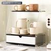 Estante de Almacenamiento para Tazas de Mesa de Comedor Gabinete Estante Interior para Tazas Estante de Almacenamiento para Tazas de Té Estante de Escritorio para Vasos de Agua Estante Organizador para Juego de Té