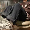Calça Casual de Veludo Grosso Estilo Americano 2026 para Homens, Calça de Perna Reta Solta Tendência Estilo Preguiçoso com Forro de Lã para Aquecimento