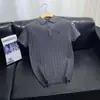 Camisa polo, camisa de punto, camiseta de manga corta para hombre, con cuello camisero, tejido de trenzas, bordado de caballo, estilo old money, verano, venta al por mayor de fábrica transfronteriza