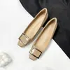 Nuevos Zapatos de Mujer 2025 con Aumento Oculto de Altura, Elegantes Zapatos de Mujer de Estilo Francés con Punta Cuadrada y Hebilla Cuadrada, Tacones Altos