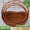 Cesta de Hierro Cesta de Ratán Cesta Artesanal Cesta de Flores Cesta de Compras Cesta de Almacenamiento Cesta de Regalo para Boda Cesta de Frutas
