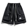 Bermuda Cargo Masculina de Marca da Moda, Verão Fina Estilosa Perna Reta Shorts Esportivos com Cintura Elástica, Shorts Grandes Versátil