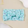 Accesorios Europeos y Americanos para Cabello de Bebé, Diademas Suaves para Bebés y Niños Pequeños, Accesorios para la Cabeza para Niños, Diadema Ancha con Lazo Estampado Jacquard