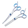 Tesouras para Tosquia de Animais de Estimação, Tesouras Integradas de Aço Integral para Aparar Pelos de Cachorro, Tesouras Domésticas de Dentes Planos, Tesouras Curvas, Suprimentos Exclusivamente para Vendas Transfronteiriças