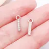 26 Letras Capitales Incrustadas con Diamantes en Inglés, Accesorios de Joyería de Aleación de Zinc K Blanco, Colgantes para Bricolaje, Pendientes, Pulseras, Colgantes