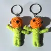 Colgante de Muñeco Vudú Divertido de Halloween Llavero de Figura de Bruja Tejida de Lana Decoración de Fiesta Adorno Colgante Pequeño