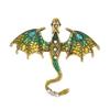 Broche de Dragón de Esmalte Colorido Retro Popular Transfronterizo Europeo y Americano para Mujeres y Hombres, Pin Accesorio para Traje, Collar