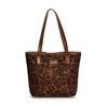 2024 Nuevo Bolso Coreano Casual con Estampado de Leopardo de Gran Capacidad para Viajeros, Bolso de Cubo Moderno y Sencillo para Viajeros, Hombro, Axila