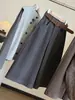 Pantalones de Pierna Ancha Cropped de Lana Mezclada de Cintura Alta Nuevos para Otoño 2026 para Mujer de Gama Alta Sueltos Adelgazantes Ocultan Defectos Versátiles Casuales