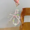 Lanyard para Teléfono de Fresa con Cuentas Lindo Dibujo Animado Colgante de Moño Accesorio para Funda de Teléfono Cadena de Mano