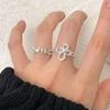 1580 Estilo K Nicho Empotrado Diseño de Lujo Accesible Anillo Espiral Anillo de Tres Anillos Plata de Ley S925 Anillo Sencillo para Mujer Anillo de Plata